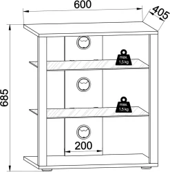 Clearance Hifi-Rack FOLAS Tv- & Mediamöbel|Tv - & Mediamöbel