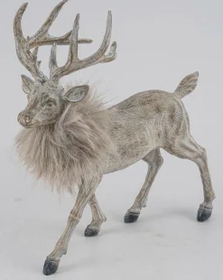 Online Hirsch mit Fellkragen Weihnachtsdekoration