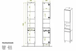Clearance Hochschrank TORRANCE Hochschränke|Bad-Hochschränke