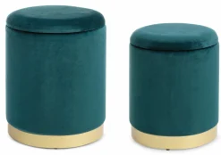 Outlet Hocker POLINA 2er Set Hocker & Sitzwürfel|Hocker