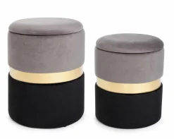 Sale Hocker POLINA 2er Set Hocker & Sitzwürfel|Hocker