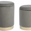 Discount Hocker POLINA 2er Set Hocker & Sitzwürfel|Hocker