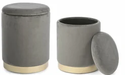 Discount Hocker POLINA 2er Set Hocker & Sitzwürfel|Hocker