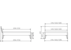 Hot Holzbett CALUSO Betten|Holzbetten