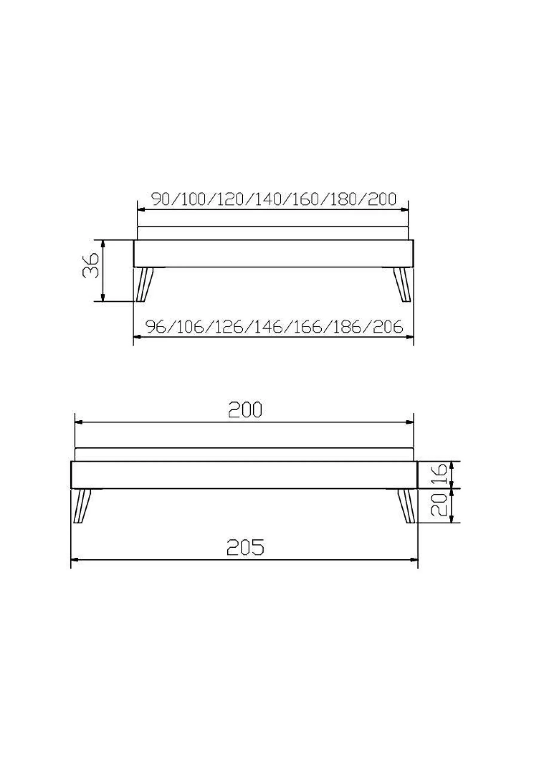 Outlet Holzbett CALVARI Betten|Holzbetten