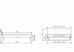 Outlet Holzbett GLEVA Betten|Holzbetten