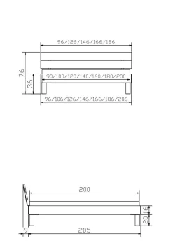 Clearance Holzbett PRATO Betten|Holzbetten