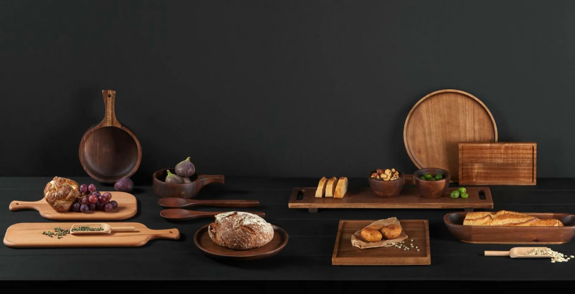 Holzteller WOOD Tabletts|Tabletts & Untersetzer