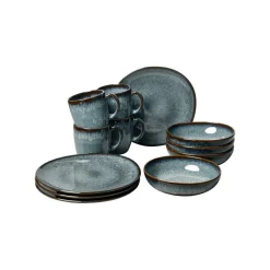 New Kaffeeservice LAVE GRIS Geschirr|Gedeckter Tisch