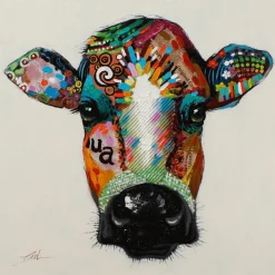 Best Keilrahmenbild BUNTE KUH Keilrahmenbilder|Kunstdrucke