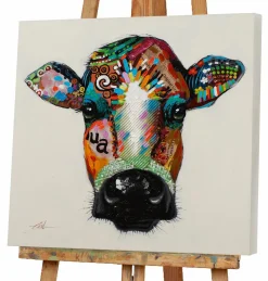 Best Keilrahmenbild BUNTE KUH Keilrahmenbilder|Kunstdrucke