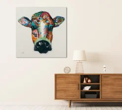 Best Keilrahmenbild BUNTE KUH Keilrahmenbilder|Kunstdrucke