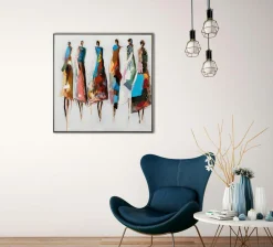 Outlet Keilrahmenbild DAMENGRUPPE Keilrahmenbilder|Originalbilder