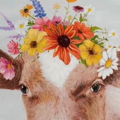 Best Keilrahmenbild KUH BLUMENKRANZ Keilrahmenbilder|Originalbilder