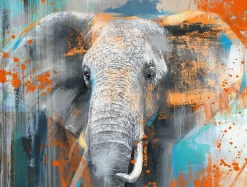Best Keilrahmenbild POPART ELEFANT Keilrahmenbilder|Originalbilder