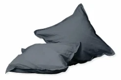 New Kissenbezug Renforcé anthrazit Kissenbezüge