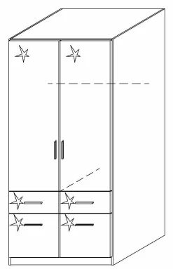 Outlet Kleiderschrank RICHMOND Kleiderschränke|Kleiderschränke