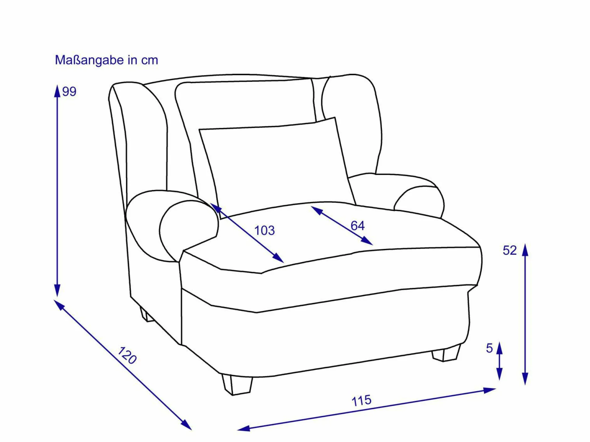 Loveseat SANDE Sessel|Polstermöbel