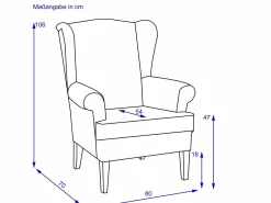 Clearance Ohrensessel LUMINARA-B Sessel|Einzel- & Loungesessel