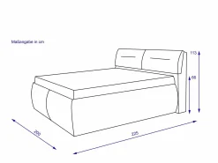 Online Polsterbett MELODY Polsterbetten