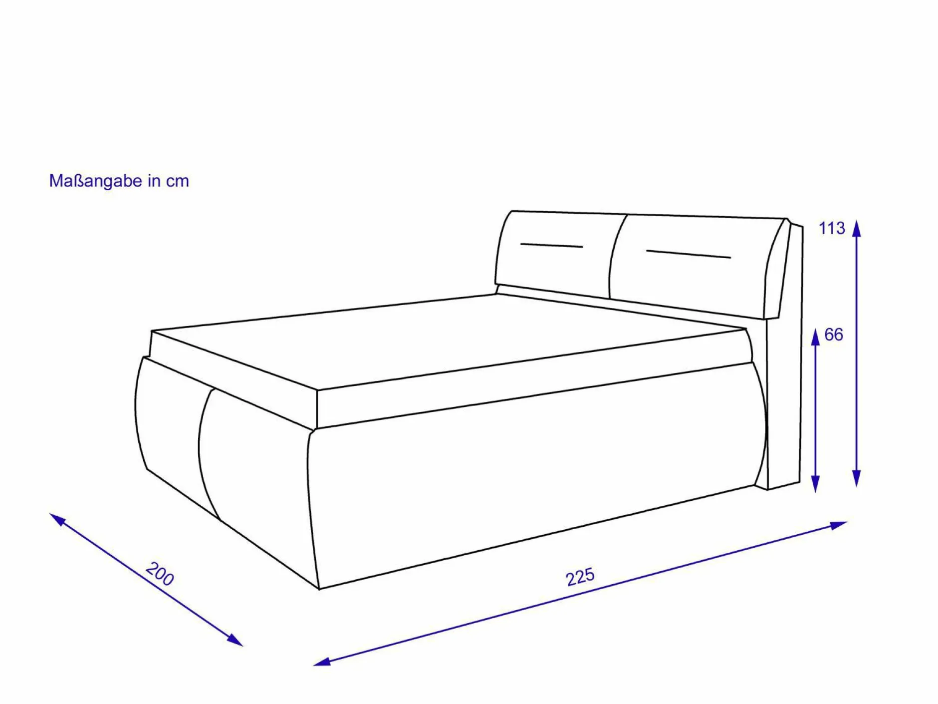 Online Polsterbett MELODY Polsterbetten