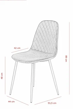 Outlet Polsterstuhl MIRA S 2er Set Polsterstühle