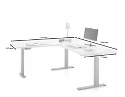 Discount Schreibtisch BIRCHES Höhenverstellbare Schreibtische|Schreibtische