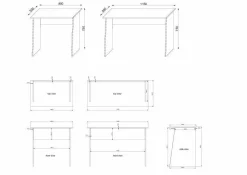 Clearance Schreibtisch MASOLA Mini Schreibtische|Schreibtische