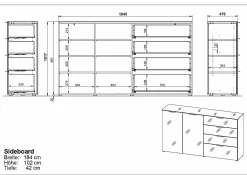 New Sideboard OAKLAND Sideboards|Sideboards