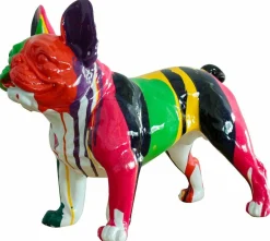 Sale Skulptur BUNTE BULLDOGGE Dekoration