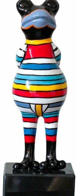 Best Skulptur GESTREIFTER FROSCH Dekoration