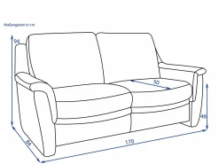 Outlet Sofa 2 Sitzer STINA Polstermöbel|Einzelsofas