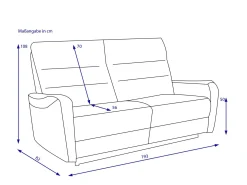 Outlet Sofa 3 Sitzer HAIFA Polstermöbel|Einzelsofas