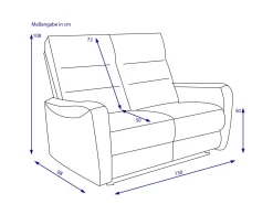 Outlet Sofa 2 Sitzer HAIFA Polstermöbel|Einzelsofas