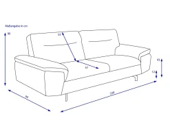 New Sofa 3 Sitzer MEDFORD Polstermöbel|Einzelsofas