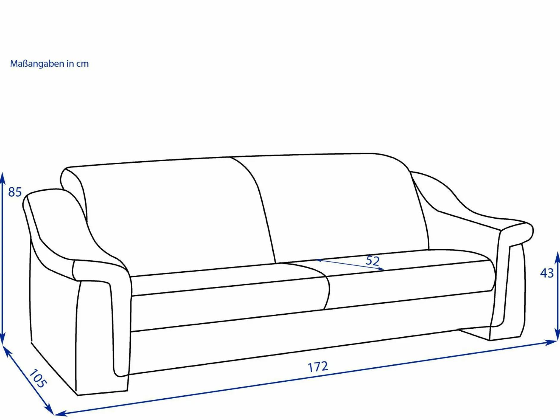 Hot Sofa 2 Sitzer FÜRTH 1 Polstermöbel|Einzelsofas