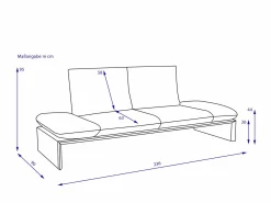 Clearance Sofa 2,5 Sitzer HARRIET Einzelsofas