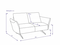Sofa 2 Sitzer VINETO Einzelsofas