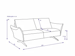 Best Sofa 2,5 Sitzer VINETO Einzelsofas
