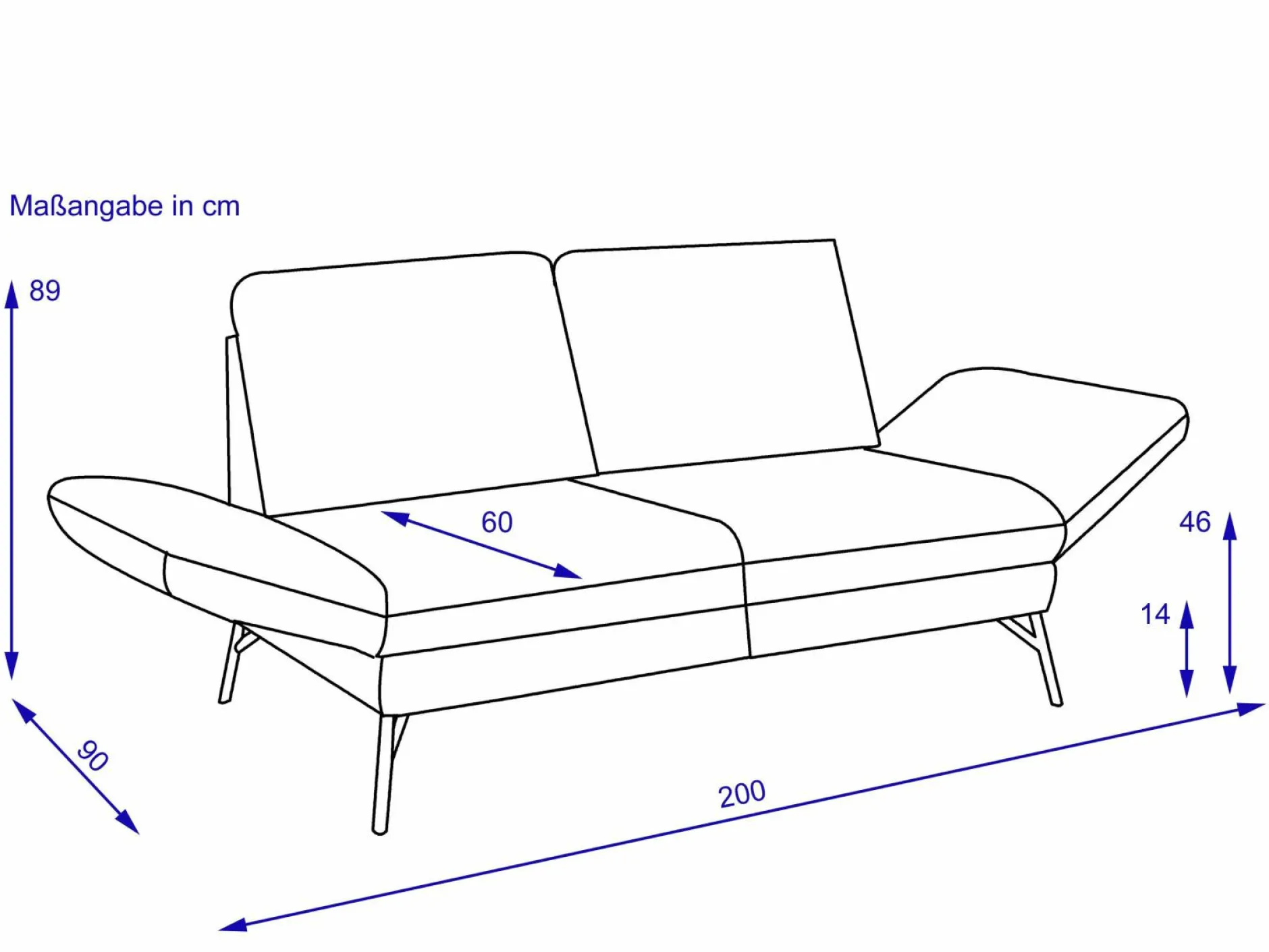 Sofa 2 Sitzer Assea Einzelsofas