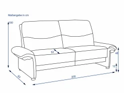 Hot Sofa 3 Sitzer RECITA Einzelsofas