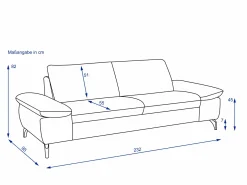 Outlet Sofa 2,5 Sitzer SENAYO Einzelsofas
