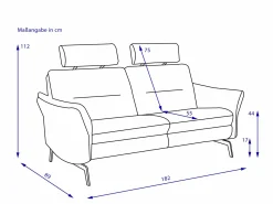 Online Sofa 2,5 Sitzer TEOMA Einzelsofas