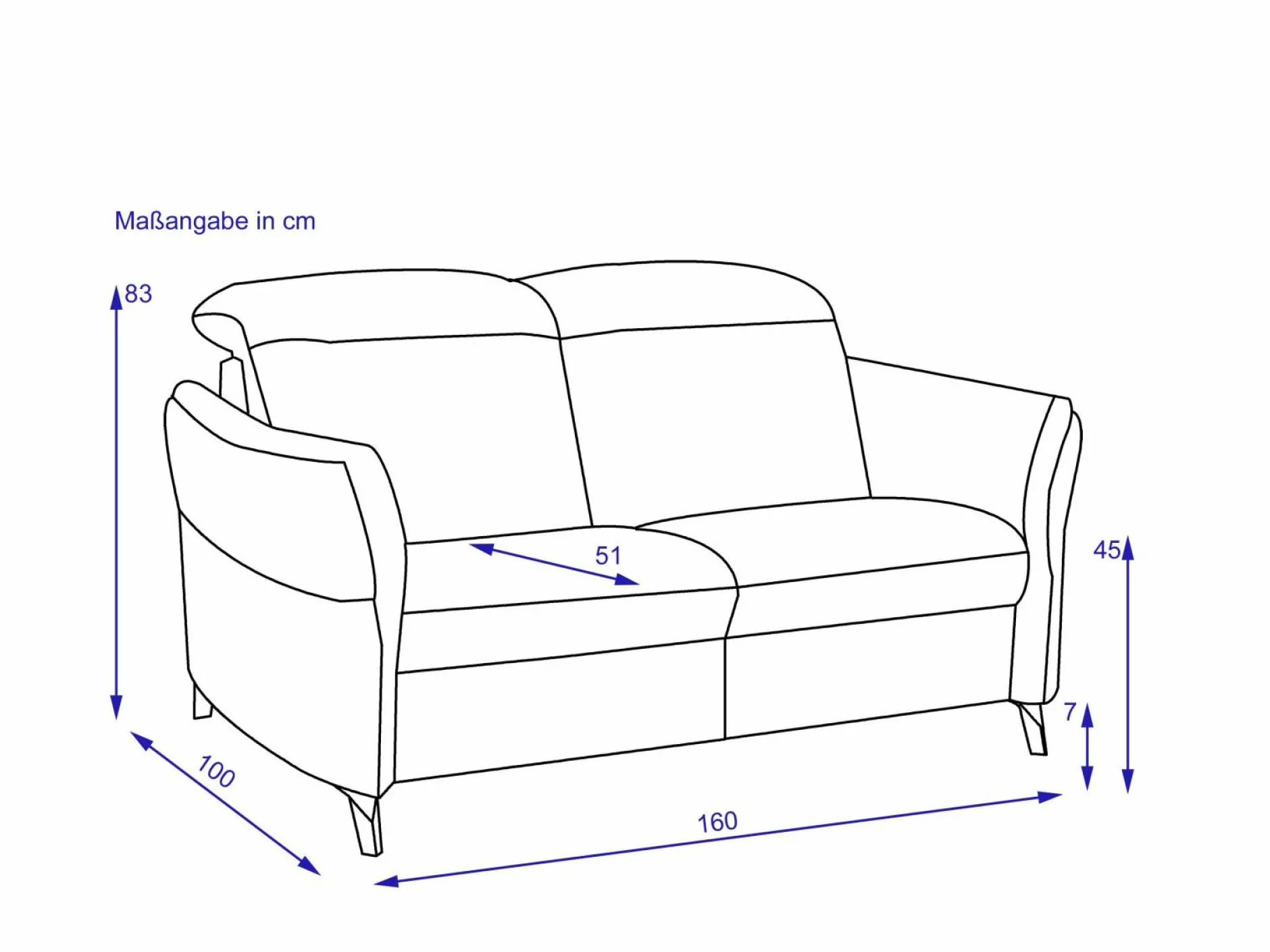 Sale Sofa 2 Sitzer MAINHAUSEN Einzelsofas