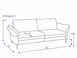 Online Sofa 3 Sitzer HETTSTEDT Einzelsofas