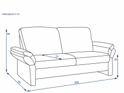 Clearance Sofa 2,5 Sitzer DELTA-S Einzelsofas