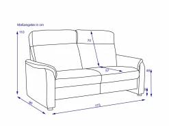 Clearance Sofa 2,5 Sitzer PAULA Einzelsofas
