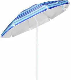 Hot Sonnenschirm blau gestreift Sonnenschirme