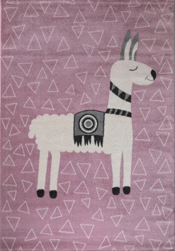 Hot Teppich CANDY Lama rose Kinder Kinderteppiche|Kinderteppiche
