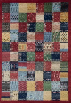 Outlet Teppich Fars SUPER red multi Gabbeh Teppiche